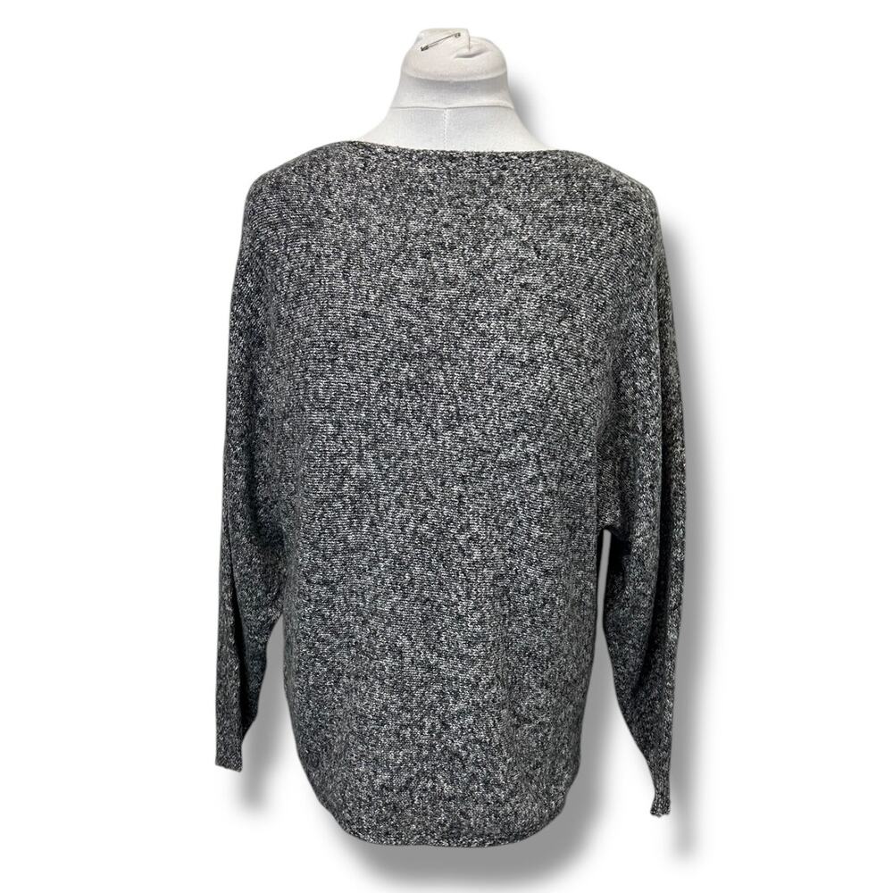 Lauren Ralph Lauren Women’s Dolman Sleeve Pullover Sweater Marled Black/Gray M